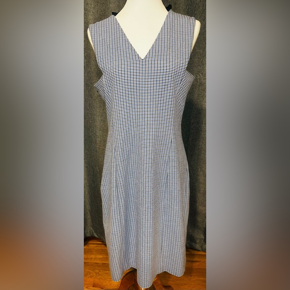 Banana Republic Women’s V-Neck Plaid Sheath Dress – Size 14